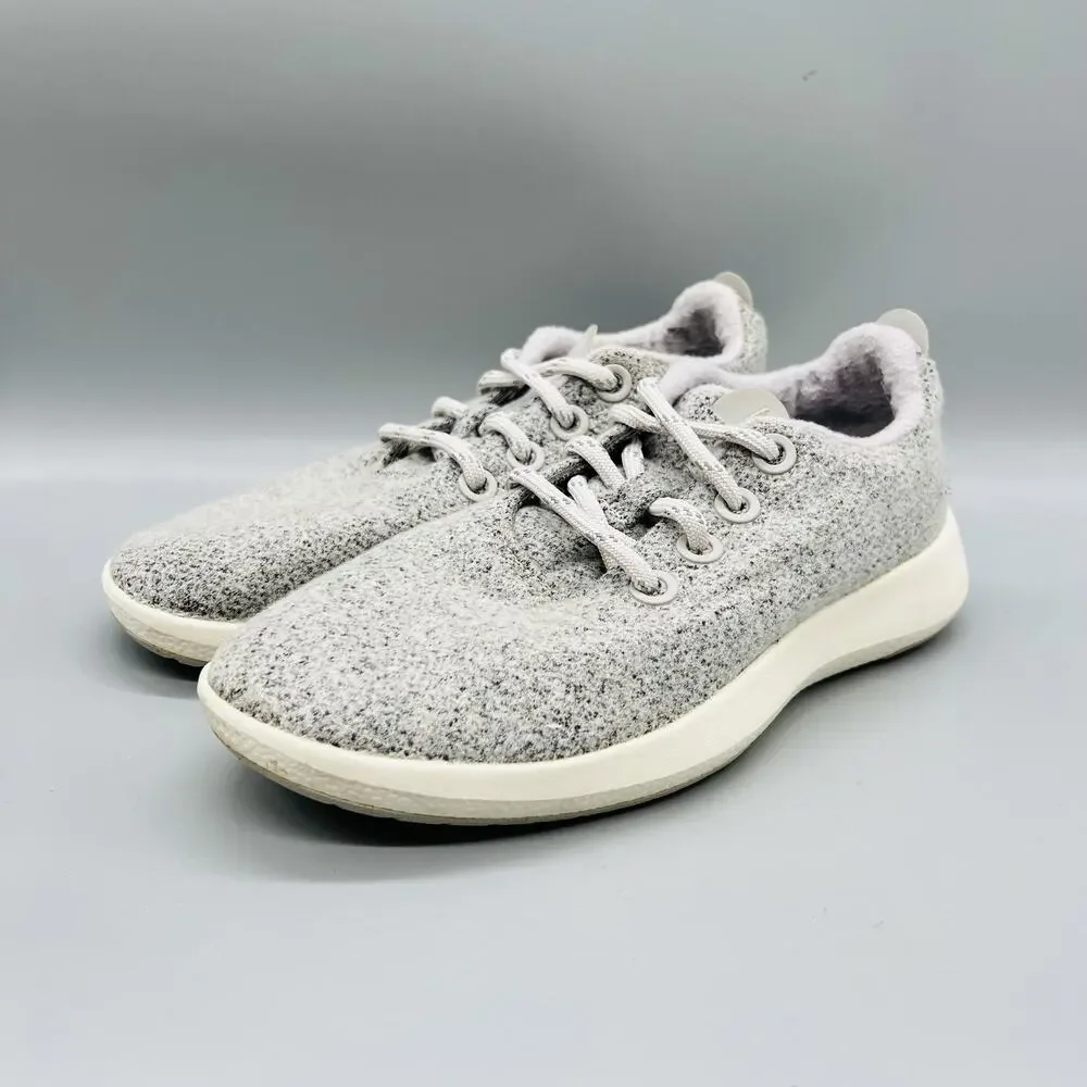 Allbirds Shoes Womens 8 Gray Merino Wool Runner Low Top Sneakers Comfort Casual